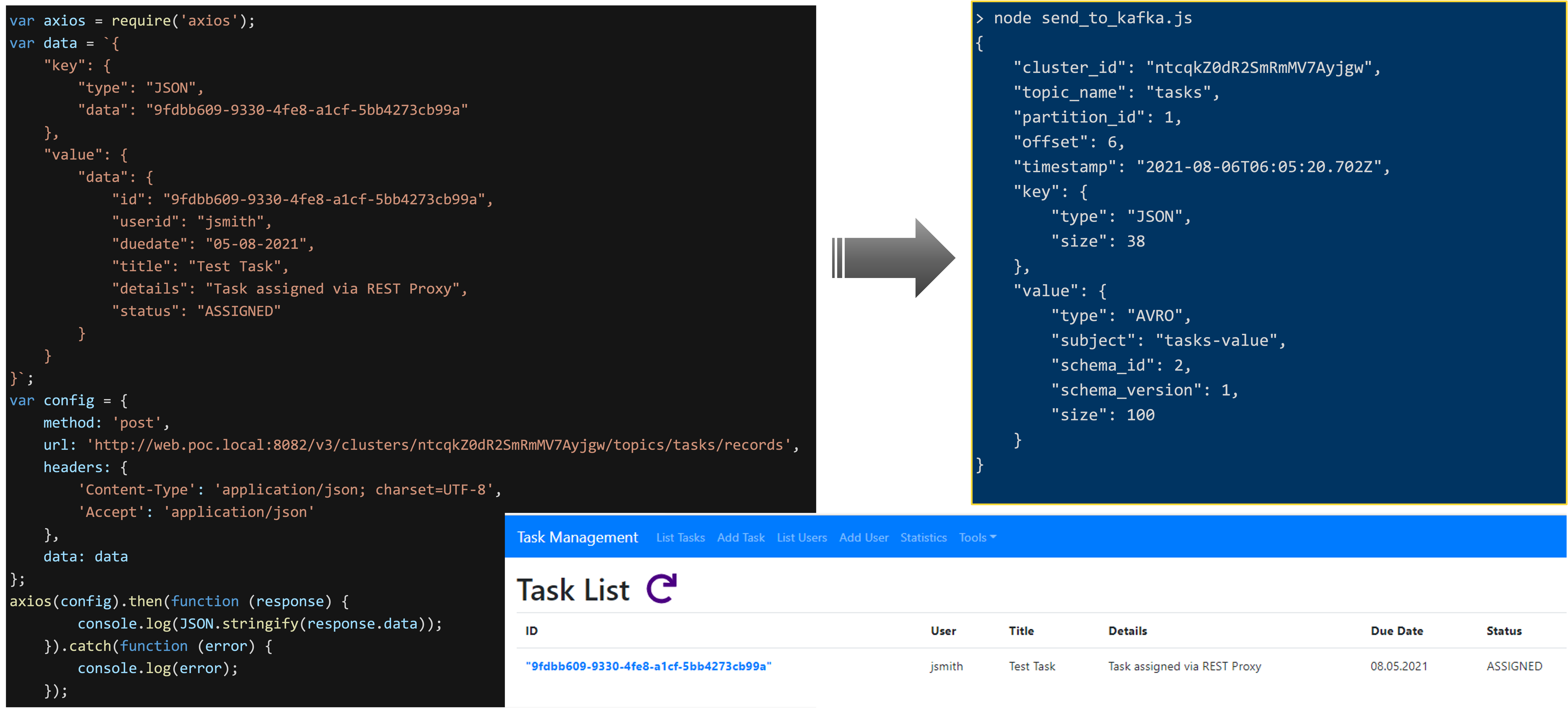 Firing an event via NodeJS